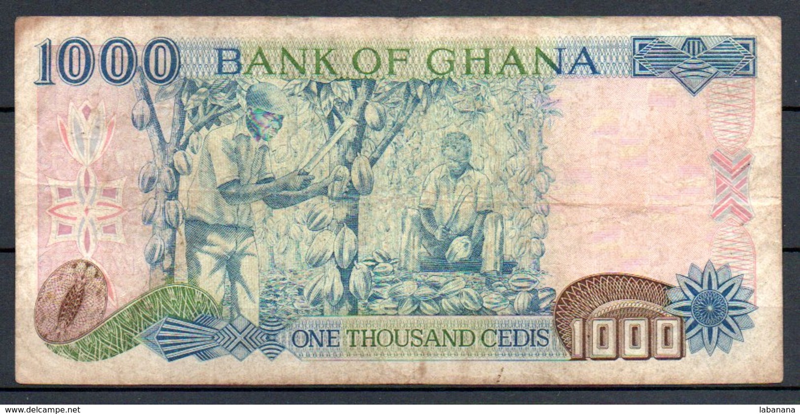 329-Ghana Billet De 1000 Cedis 1991 A5 - Ghana