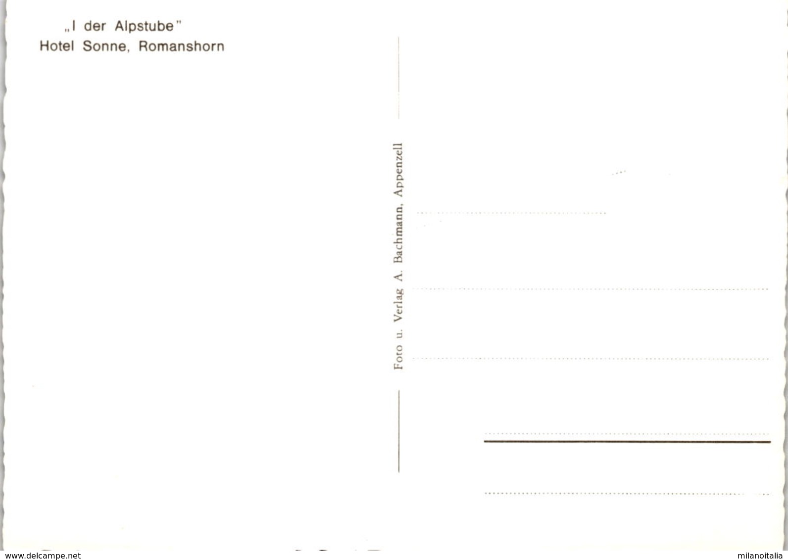 Hotel Sonne, Romanshorn - "I Der Alpstube" (c) - Romanshorn
