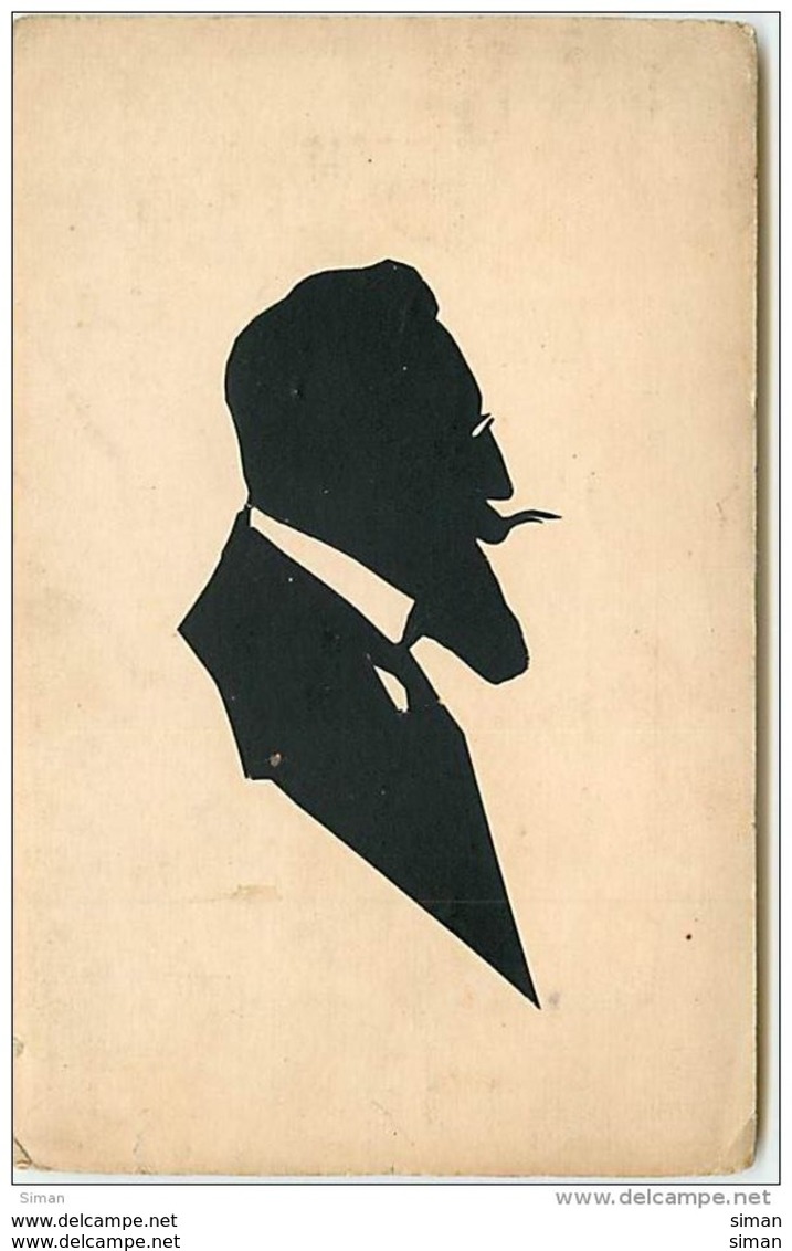 N°6967 - Carte Fantaisie - Silhouette - Homme Avec Une Barbe - Silhouettes