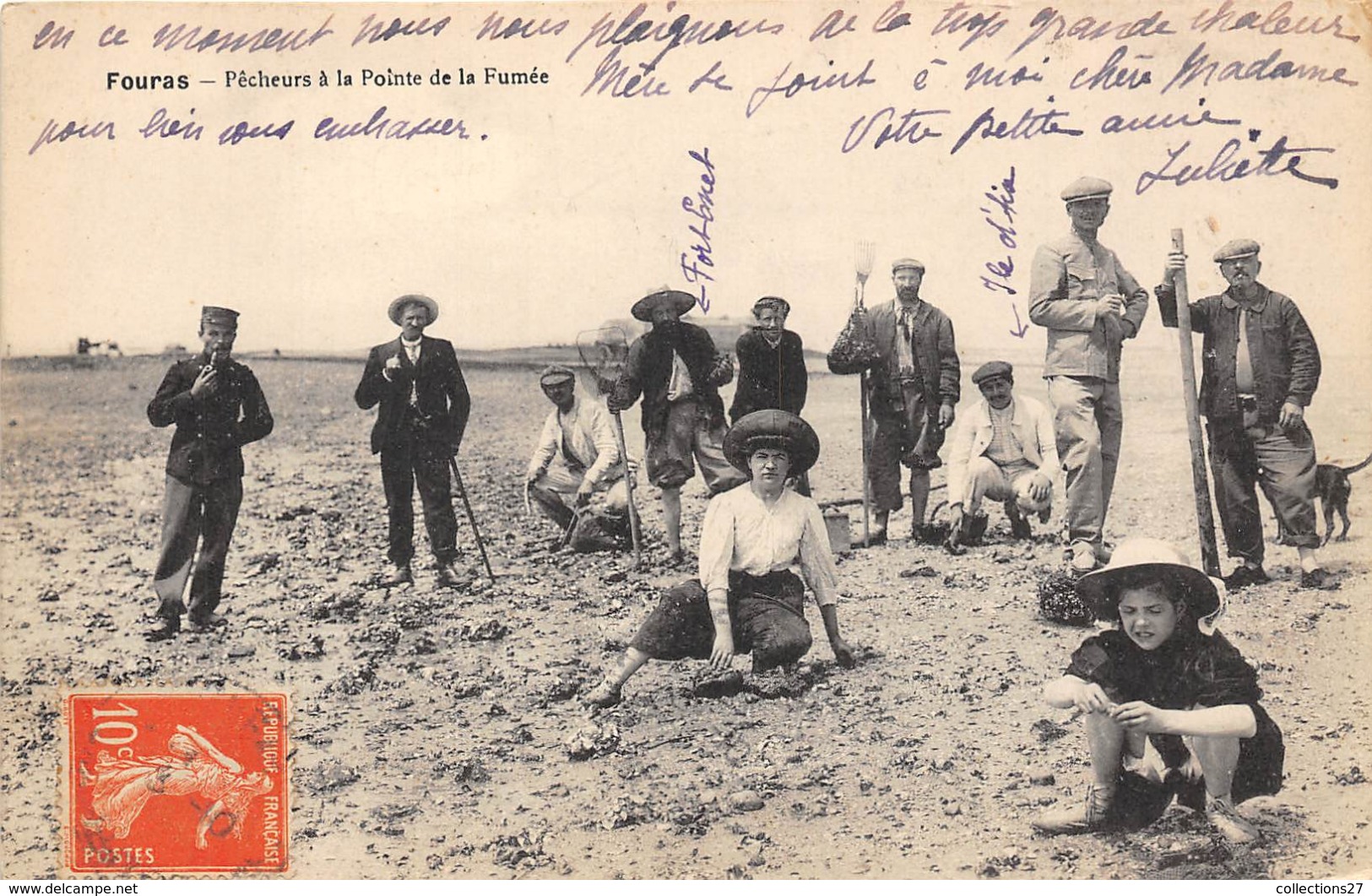 17-FOURAS- PÊCHEURS A LA POINTE DE LA FUMEE - Fouras-les-Bains