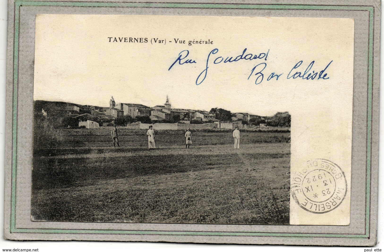 CPA - TAVERNES (83) - Aspect Du Bourg En 1922 - Tavernes