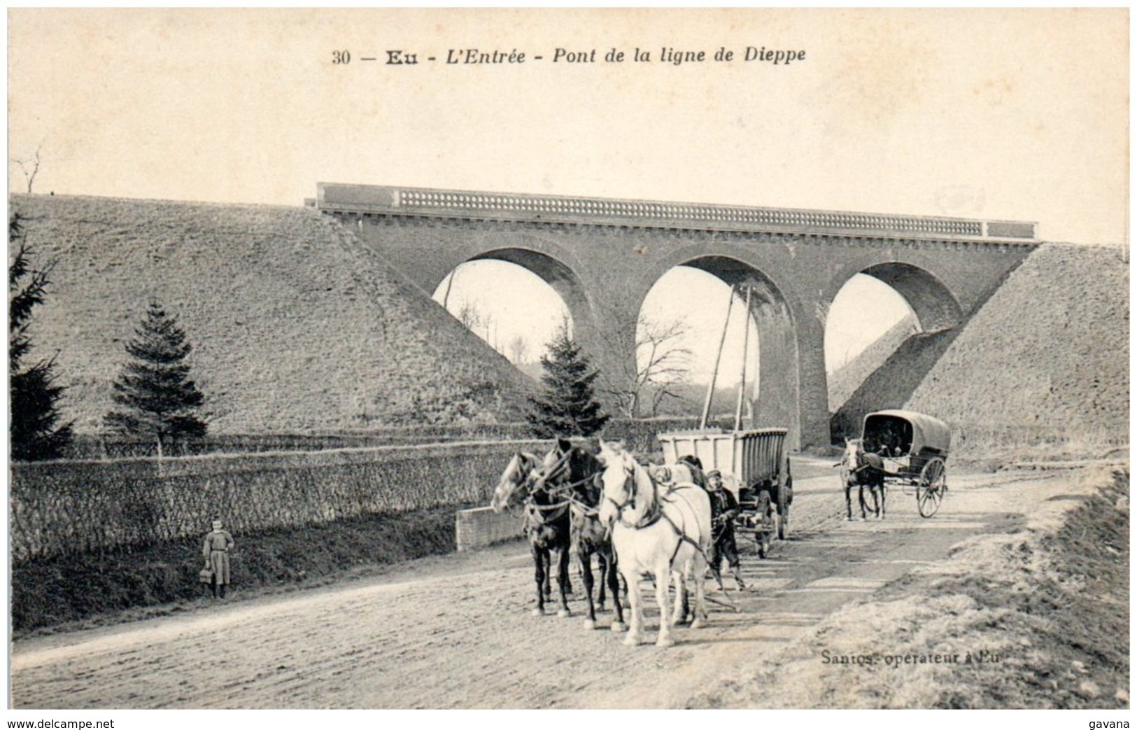 76 EU - L'entrée - Pont De La Ligne De Dieppe - Eu