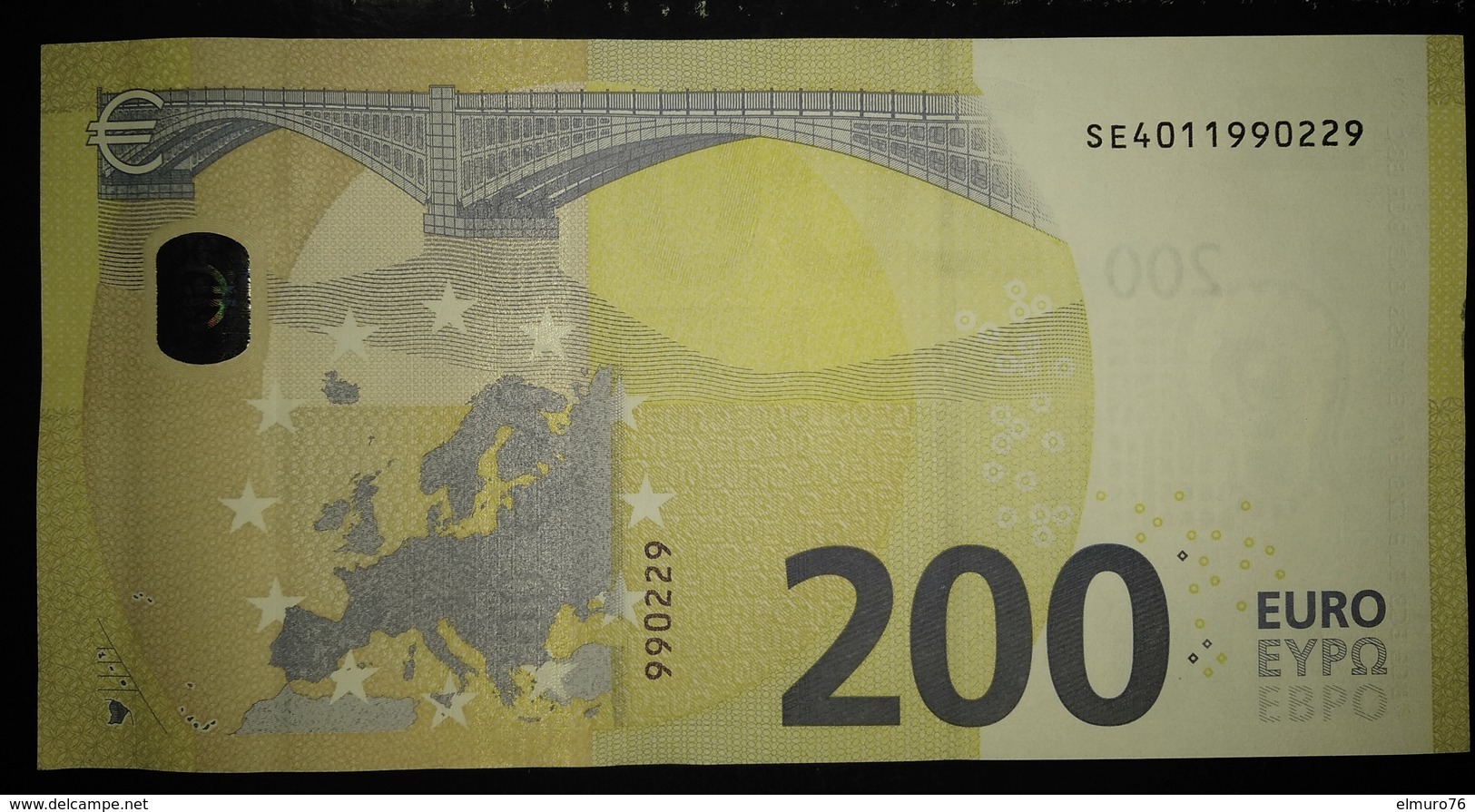 200 EURO S004D1 Italy Serie SE Ch01 Draghi Perfect UNC - 200 Euro