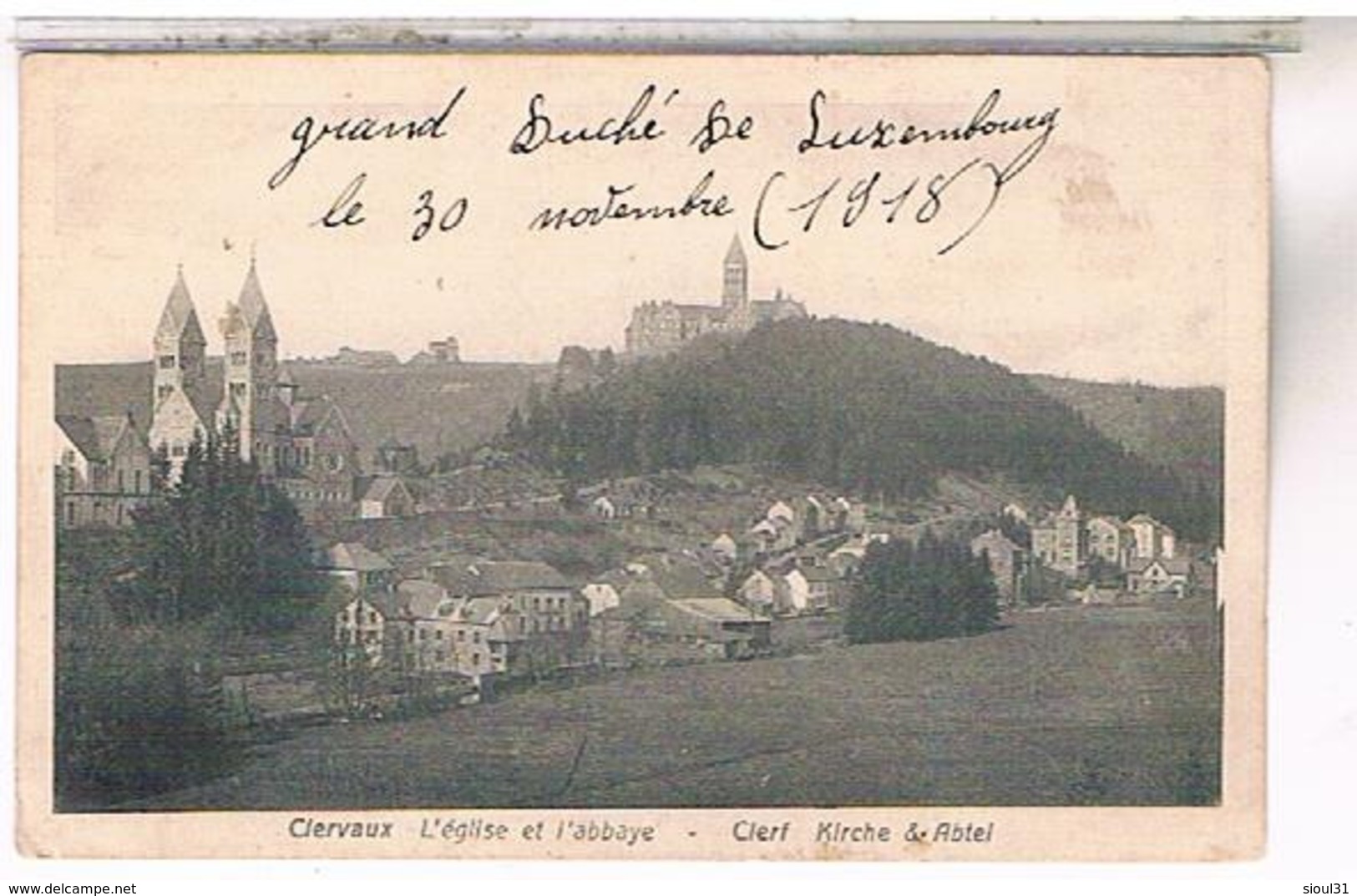LUXEMBOURG Clervaux L Eglise Et L Abbaye 1918  Lu56 - Clervaux