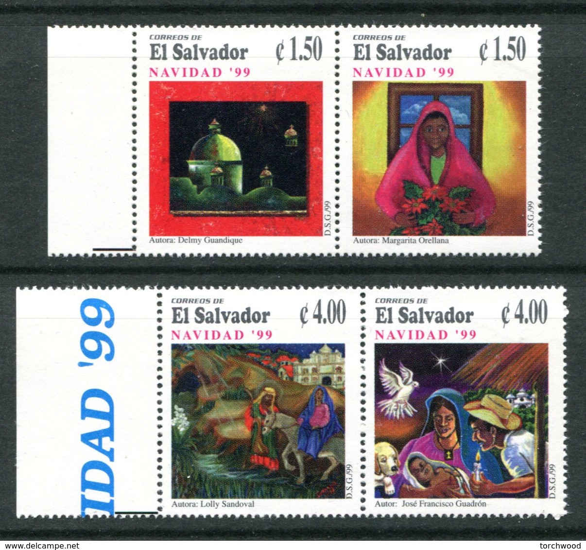 El Salvador 1527-1528 Christmas 1999 Comp Set Mnh - El Salvador