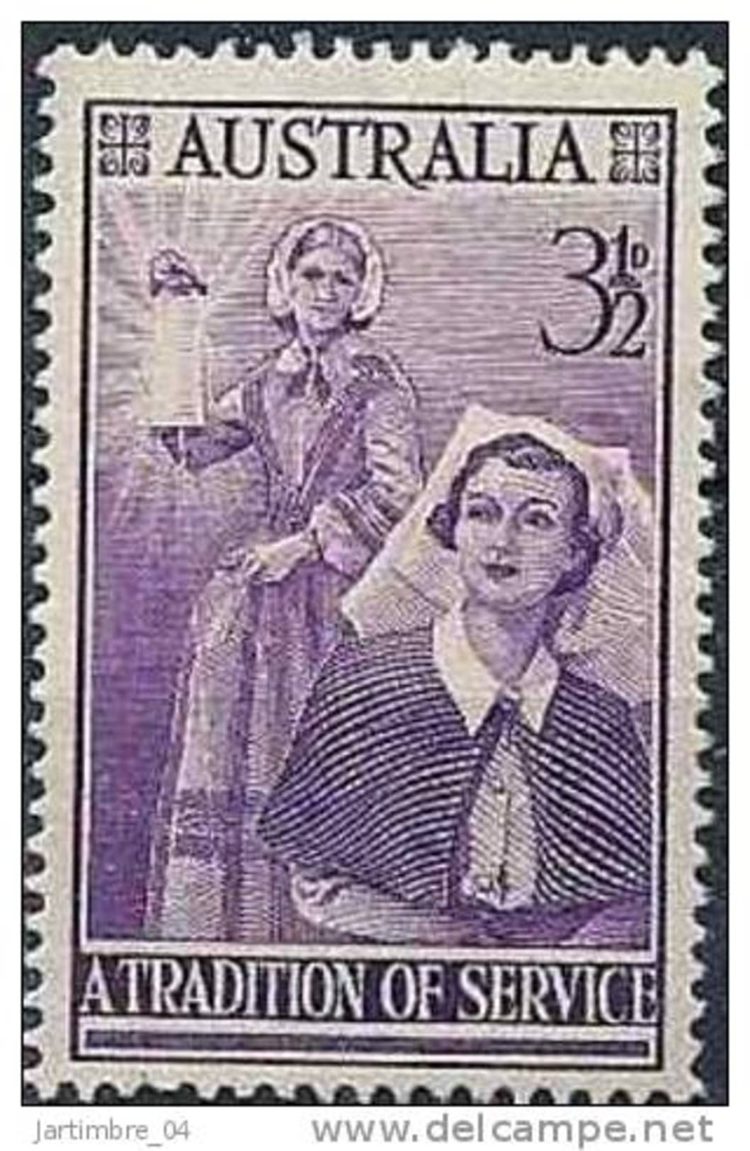 1955 AUSTRALIE 223**  Nightingale, Femme - Mint Stamps