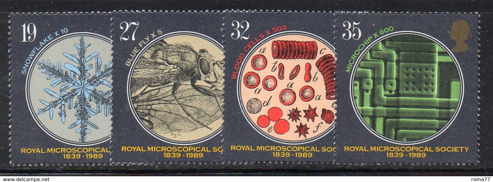 APR2574 - GRAN BRETAGNA 1989 , Unificato Serie 1394/1397   *** MNH (2380A)  Microscopia - Nuovi