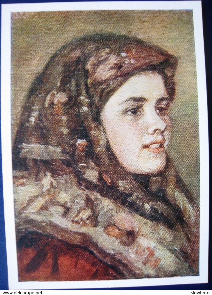 Portrait D'une Jeune Fille, Cosaque. Surikov Russie. - Paintings