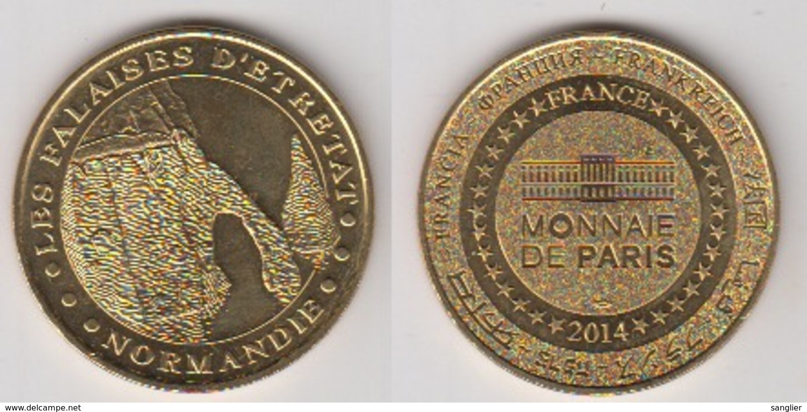 MEDAILLE TOURISTIQUE - LES FALAISES D'ETRETAT - NORMANDIE (76) - MDP 2014 - 2014