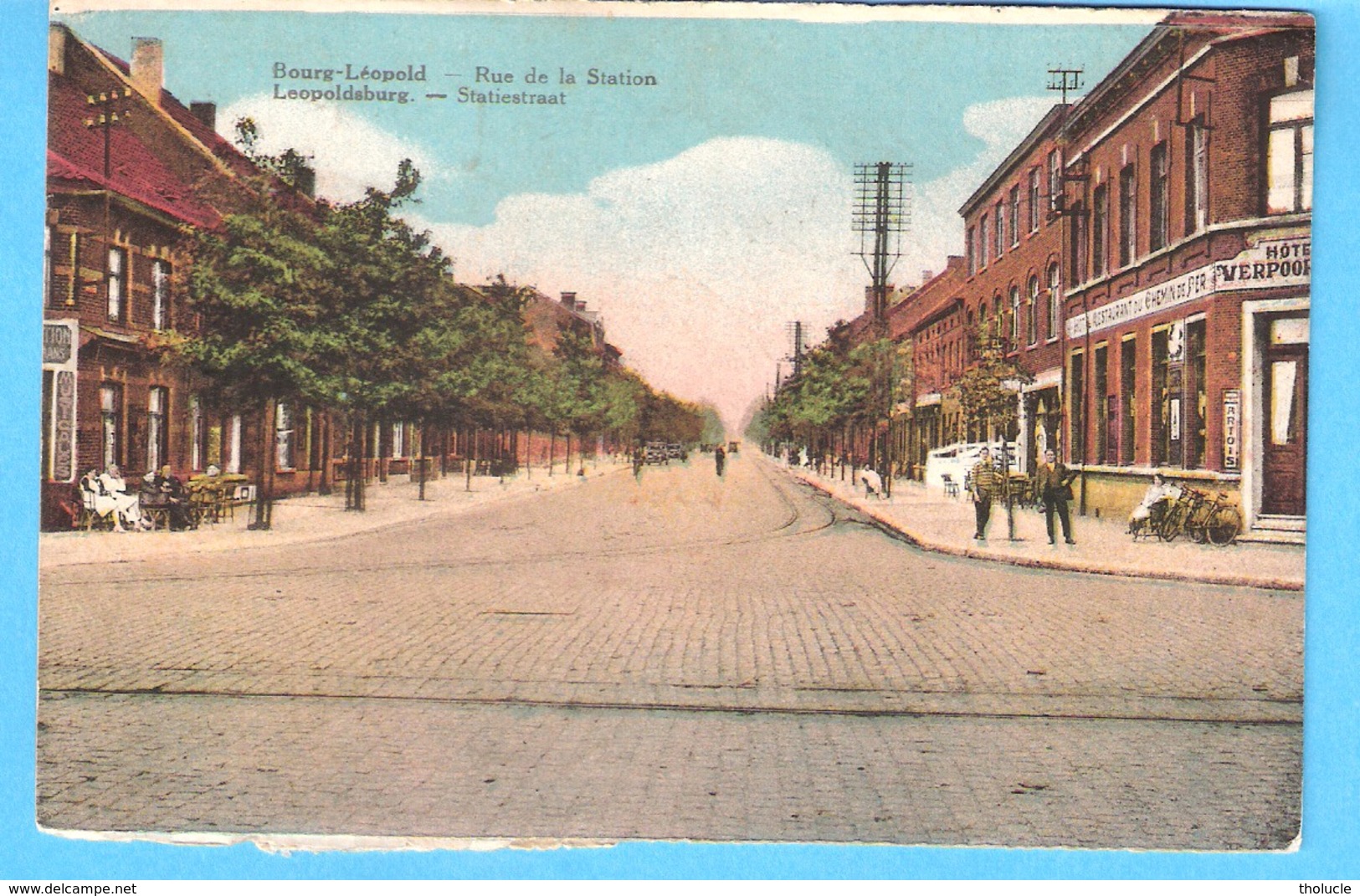 Leopoldsburg (Bourg-Léopold)-1932-Statiestraat-Rue De La Station-"Hôtel Verpoorten Du Chemin De Fer"-Timbre Taxe TX38 - Leopoldsburg