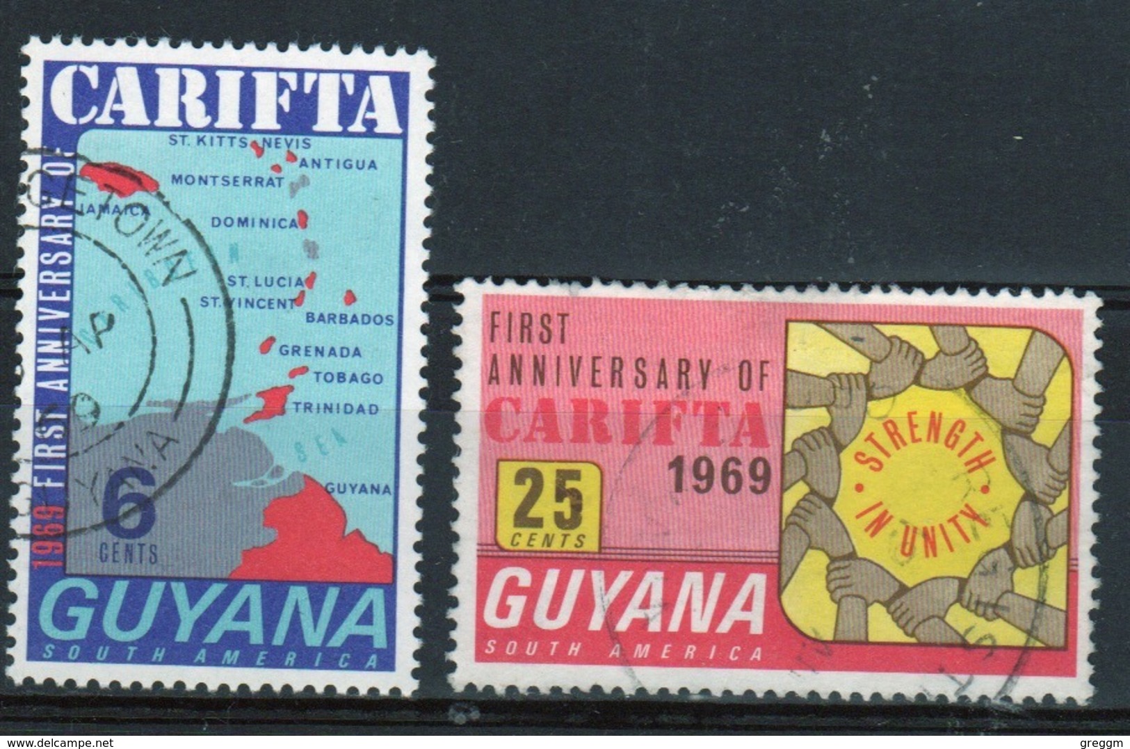 Guyana 1969 Set Of Stamps To Celebrate Carifta. - Guyana (1966-...)