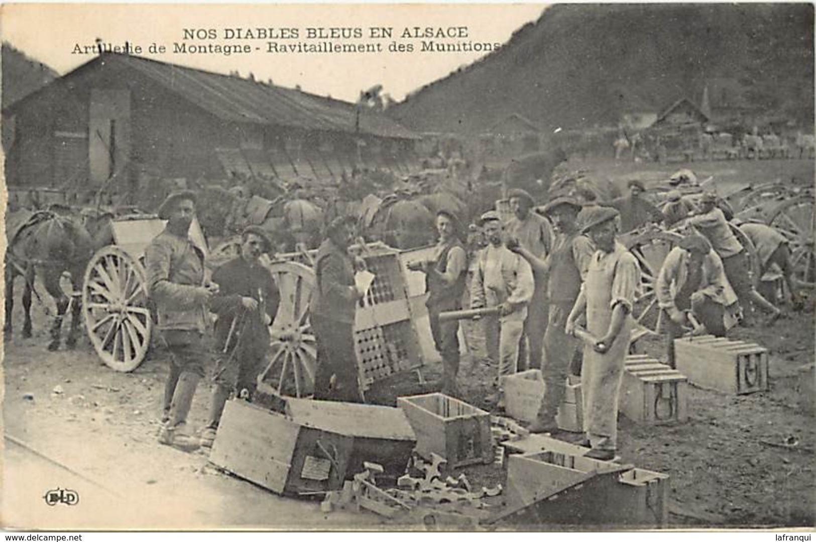 Themes Div-ref CC340- Guerre 1914-18- Chasseurs Alpins - Nos Diables Bleus En Alsace -artillerie De Montagne -munitions - Oorlog 1914-18