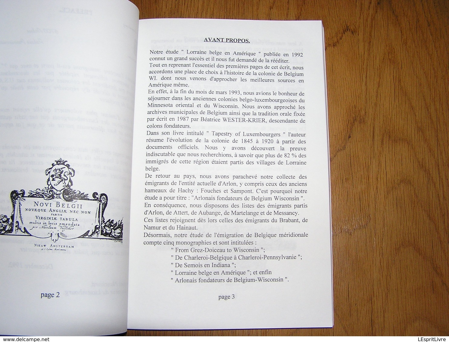 ARLONAIS FONDATEURS DE BELGIUM WISCONSIN Régionalisme Arlon Bonnert Guirsch Hachy Ardenne Emigration Amérique Usa