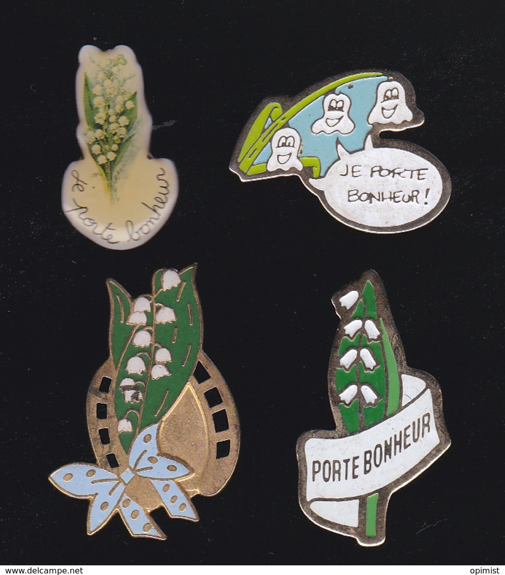 59699-lot De 4  Pin's..muguet.fleurs.mai.chance.. - Spelletjes