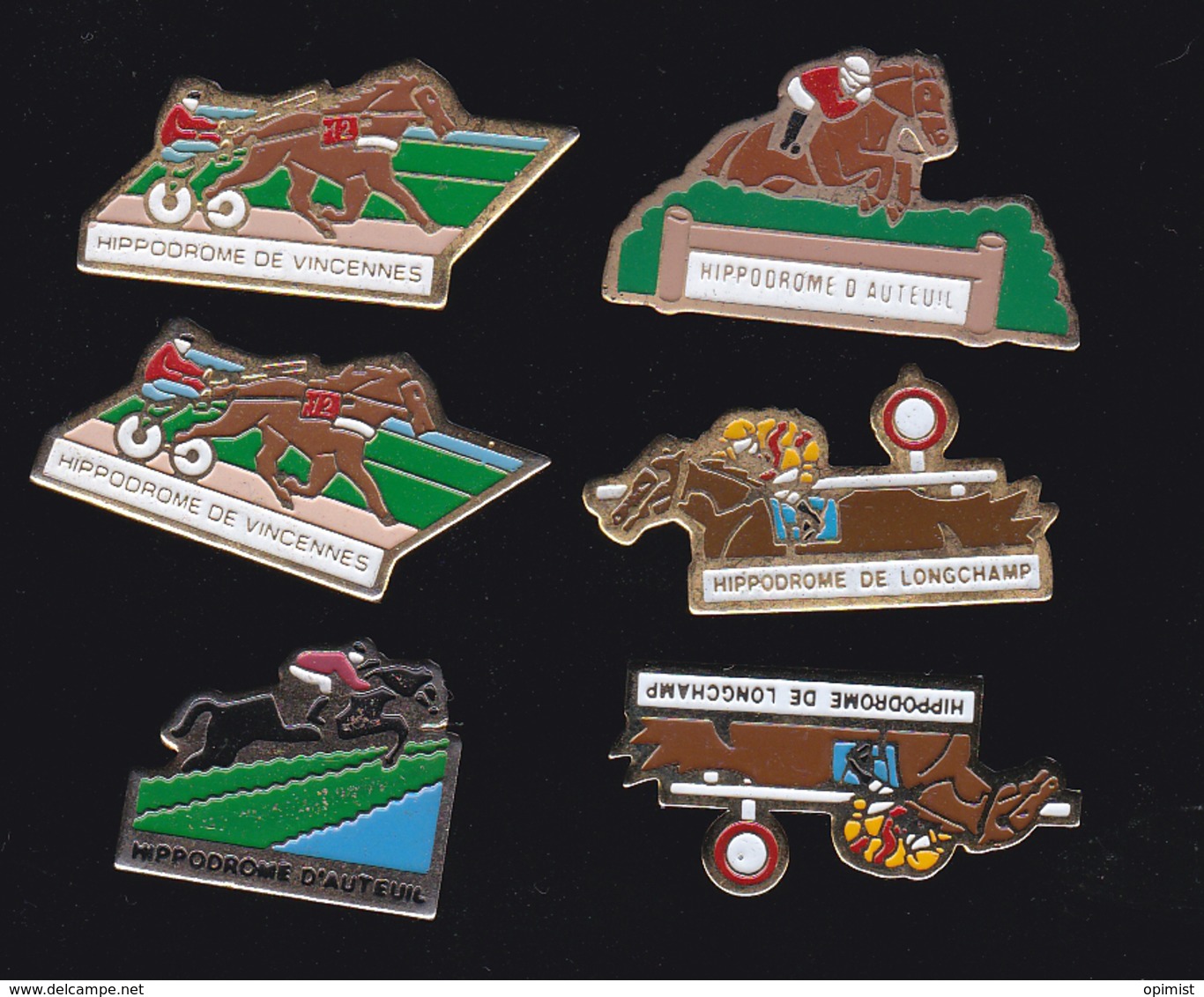 59705-lot De 6  Pin's.PMU.hippisme.cheval.jeux.. - Giochi