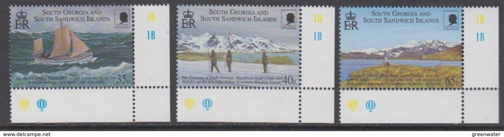 South Georgia 2000 Sir Ernest Shackleton 3v (corner) ** Mnh (44592D) - Zuid-Georgia