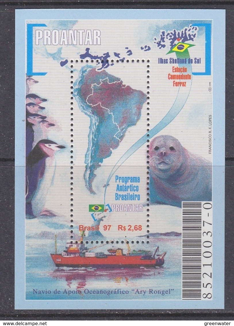 Brazil 1997 Antarctica / Proantar M/s ** Mnh (44593) - Blokken & Velletjes