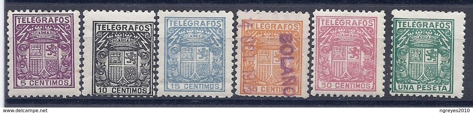 190031984  ESPAÑA  EDIFIL  TELEGRAFOS  Nº  68/73  USED/MNH - Telegramas