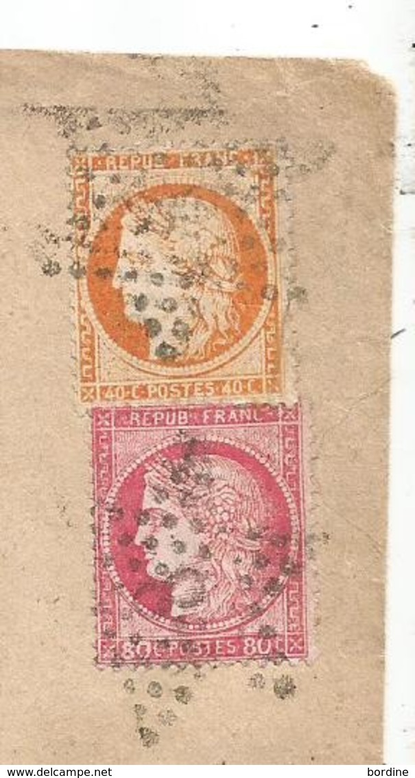 SEINE - PARIS - Etoile N°8 S/mixte N°38 + 57 + "PD" Rouge + Càd T.17  - 1873 - 1871-1875 Ceres