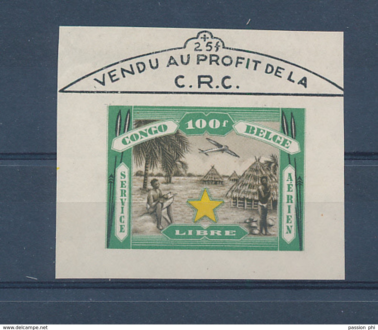 BELGIAN CONGO AIR LABEL CRC 100F MNH - Nuovi