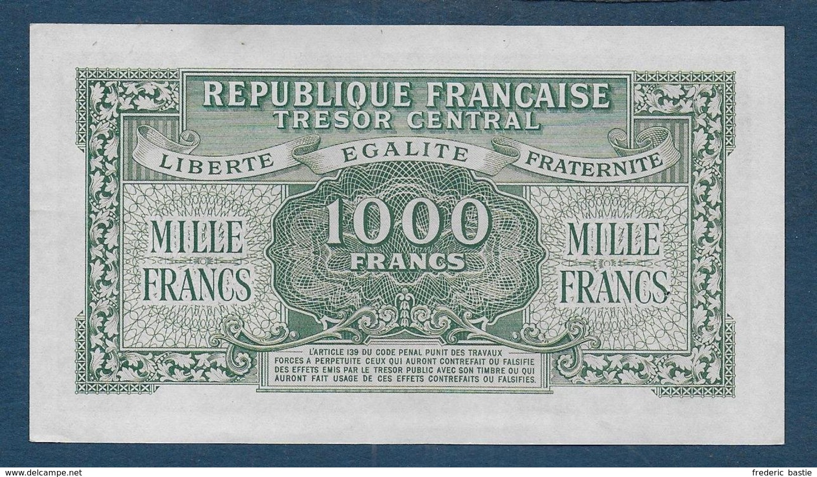 BILLET De  1000 F Marianne  - Série E - 1943-1945 Marianne