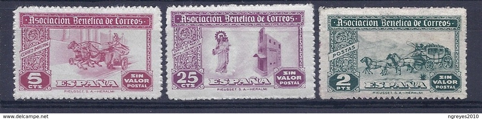 190031988  ESPAÑA  BENEFICENCIA. GALVEZ  Nº  89/93/97  **/MNH - Oorlogstaks