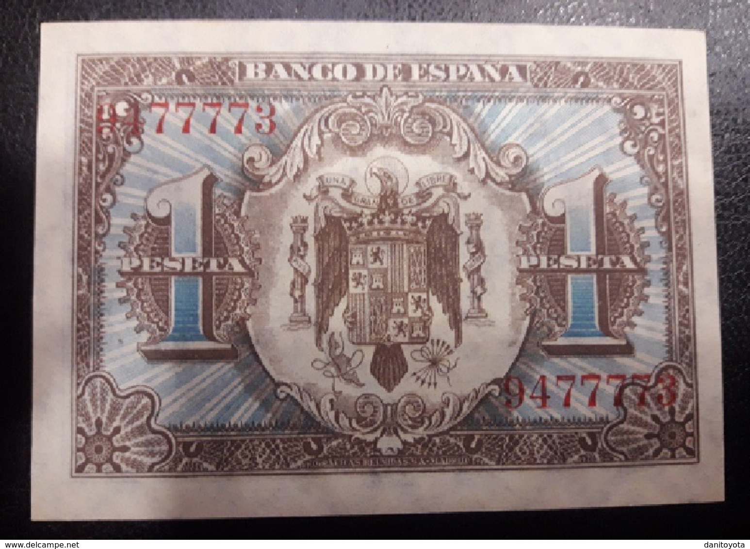 ESPAÑA.  EDIFIL  441.  1 PTA 1 DE JUNIO 1940 SIN SERIE. - 1-2 Pesetas