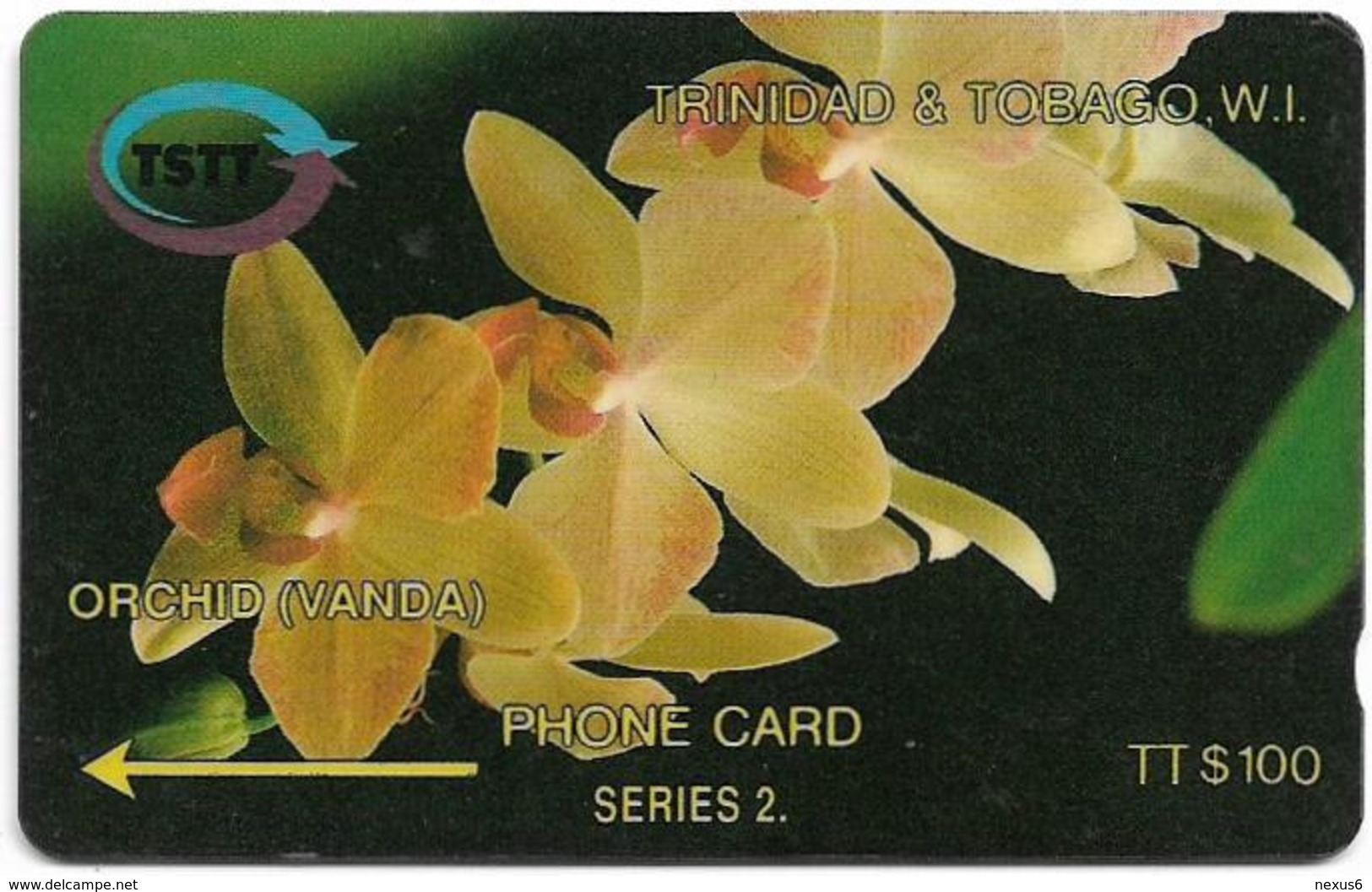 Trinidad & Tobago - TSTT (GPT) - Orchid Vanda Flower - 6CTTD - 1993, 30.000ex, Used - Trinidad & Tobago