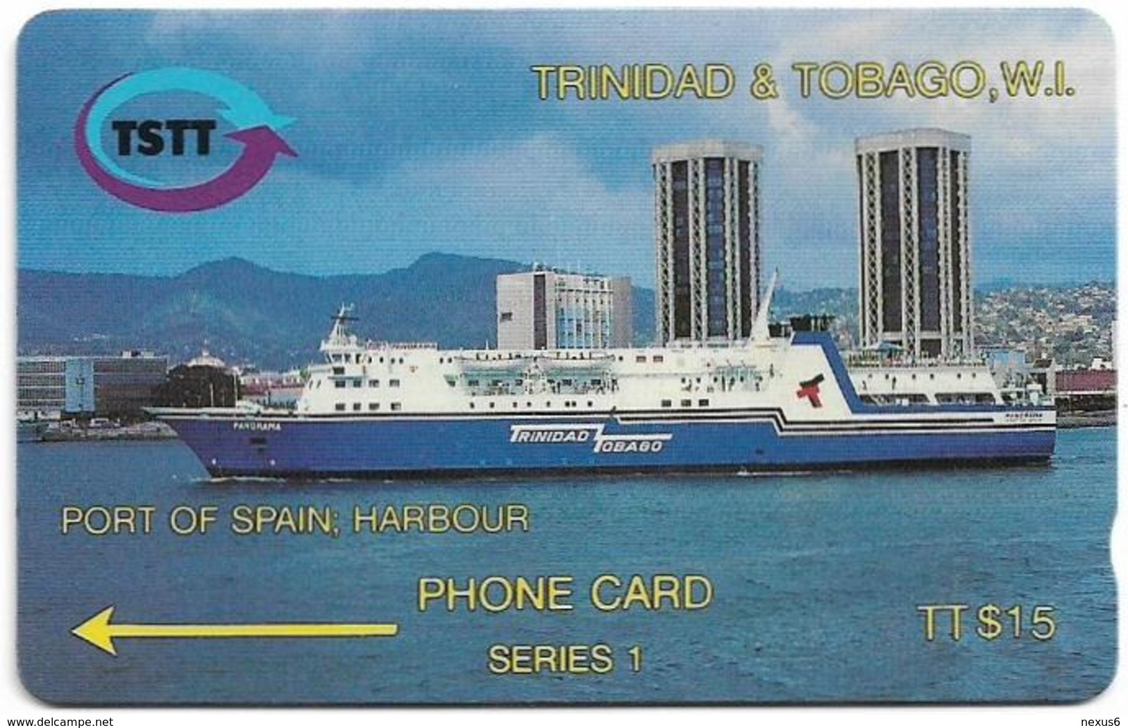 Trinidad & Tobago - TSTT (GPT) - Ship In Port Of Spain - 2CCTA (error) - 1992, Used - Trinidad En Tobago