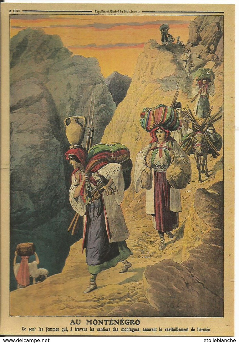 CPM Petit Journal 1912, Au Montenegro Les Femmes Sur Les Sentiers De Montagne - Guerre, Militaria - Newspaper, France - Montenegro