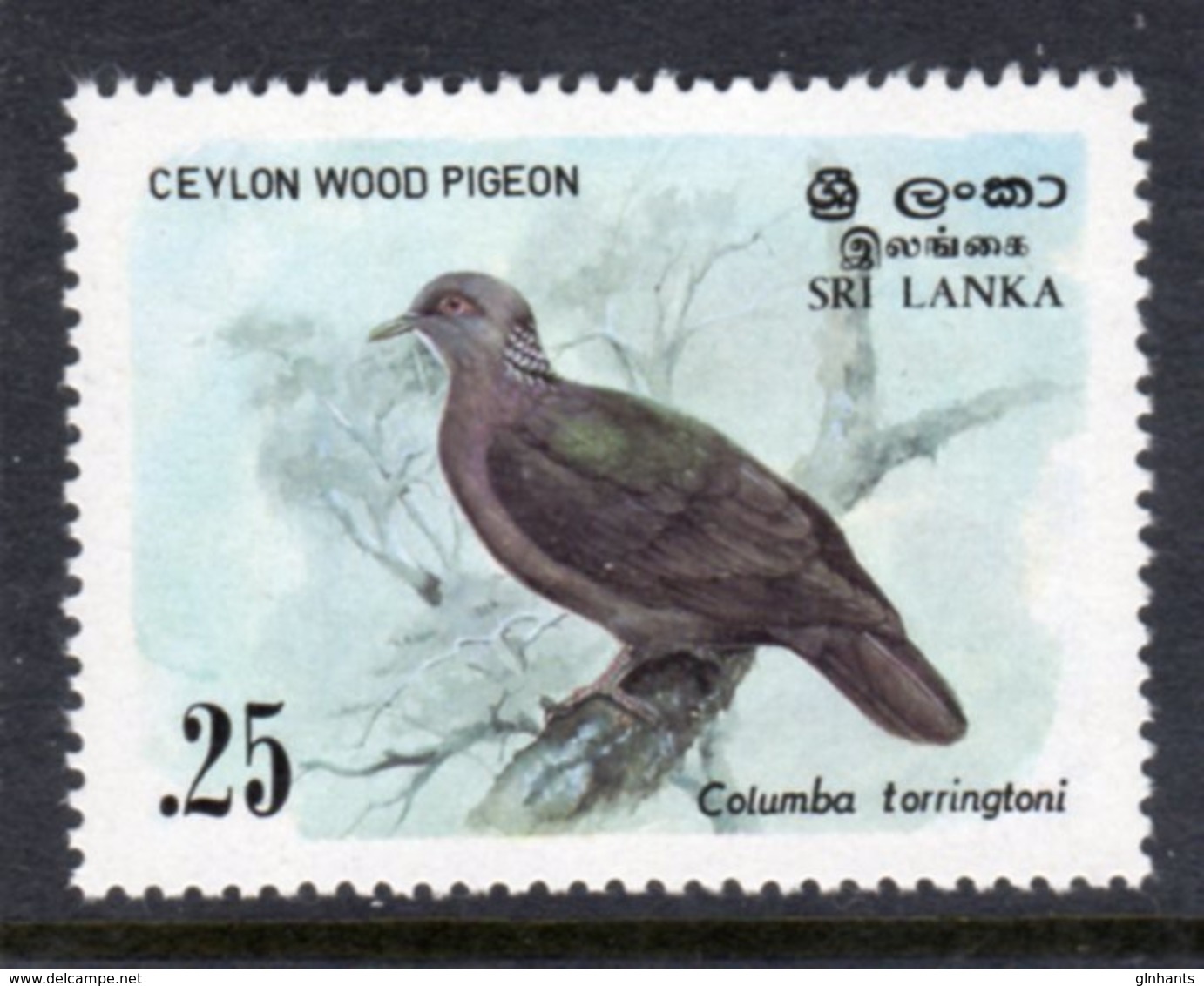 SRI LANKA - 1983 25c WOOD PIGEON BIRD STAMP FINE MNH ** SG 827 - Sri Lanka (Ceylon) (1948-...)