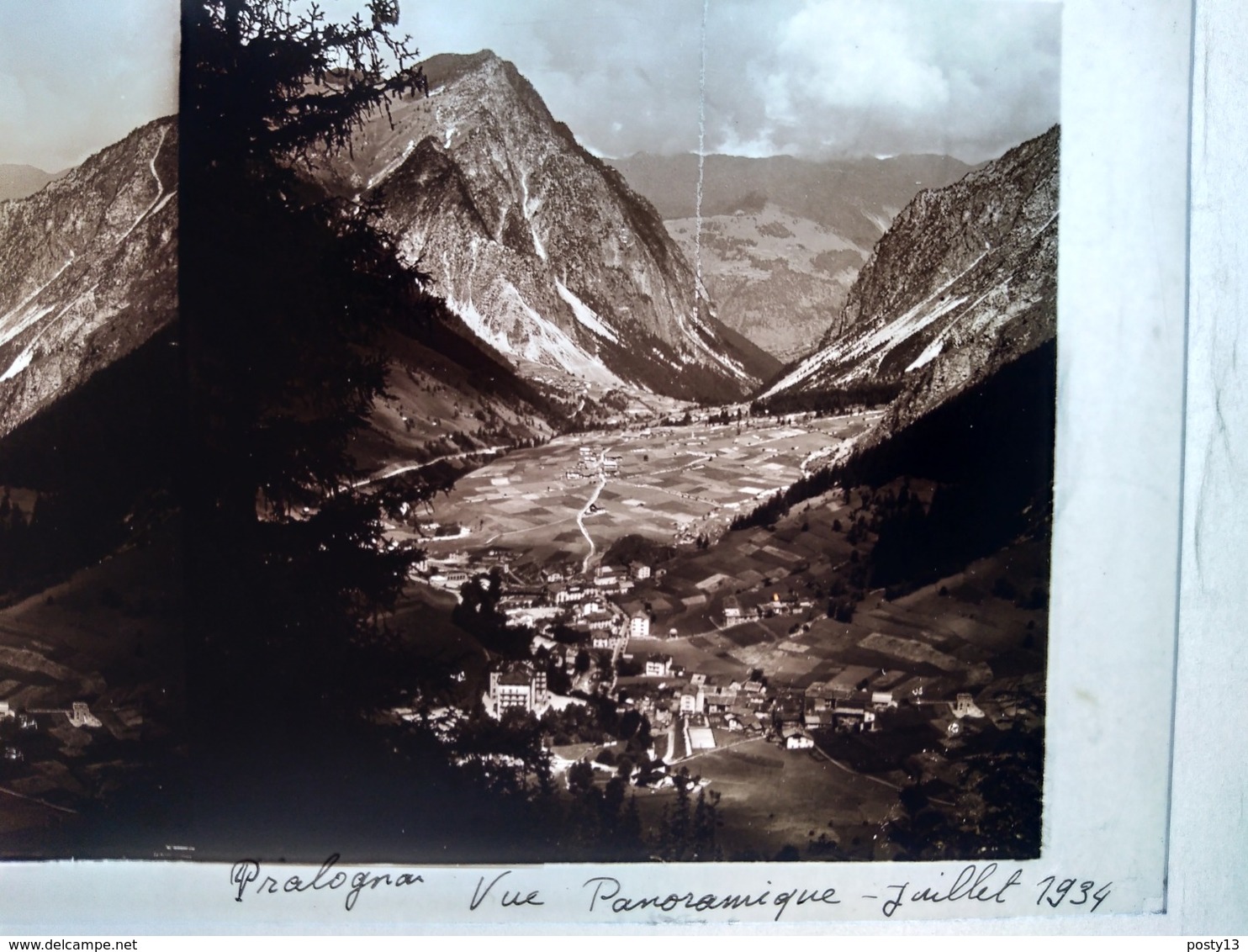 PRALOGNAN (73) -  STEREO - Vue Panoramique - Juillet 1934 - Plaque De Verre 17x 8,5 - Superbe - Diapositiva Su Vetro