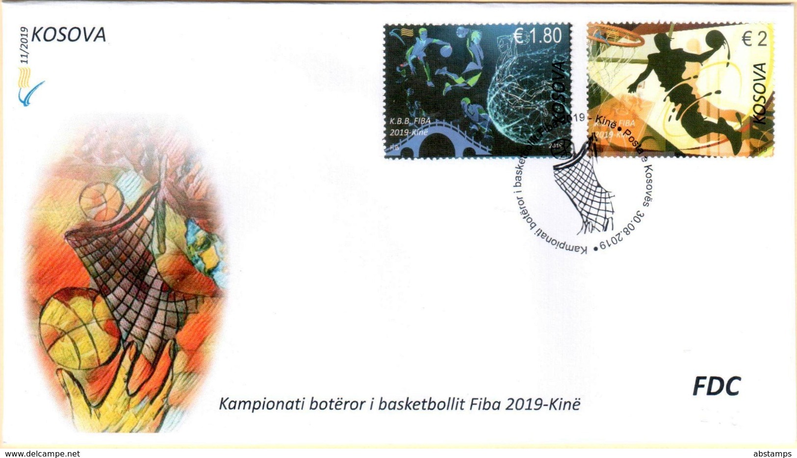 Kosovo Stamps 2019. FIBA Basketball World Cup 2019 - China. FDC Set MNH - Kosovo