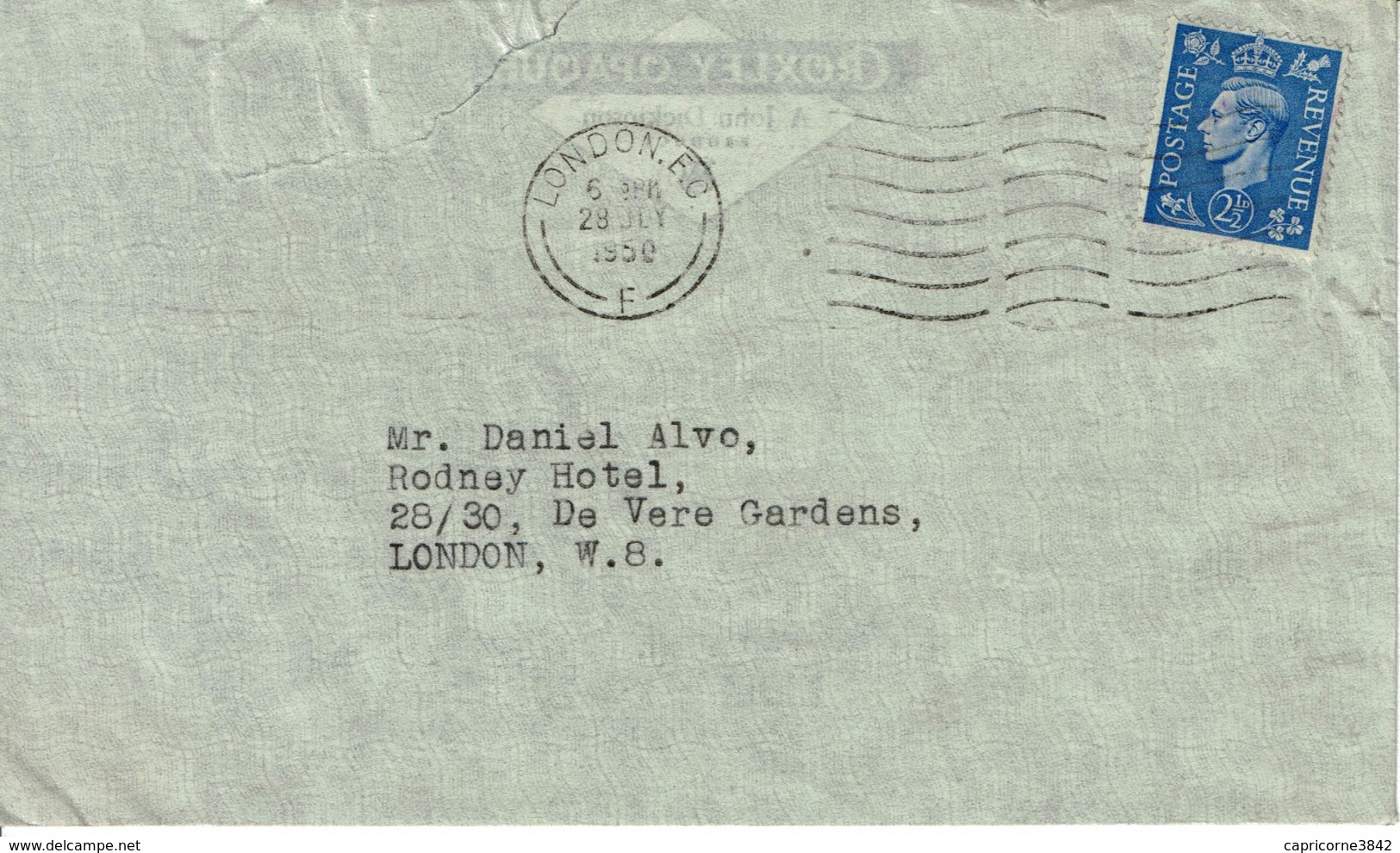 1950 - Lettre De Londres Pour Londres - Tp Georges VI N° 213 - Postmark Collection