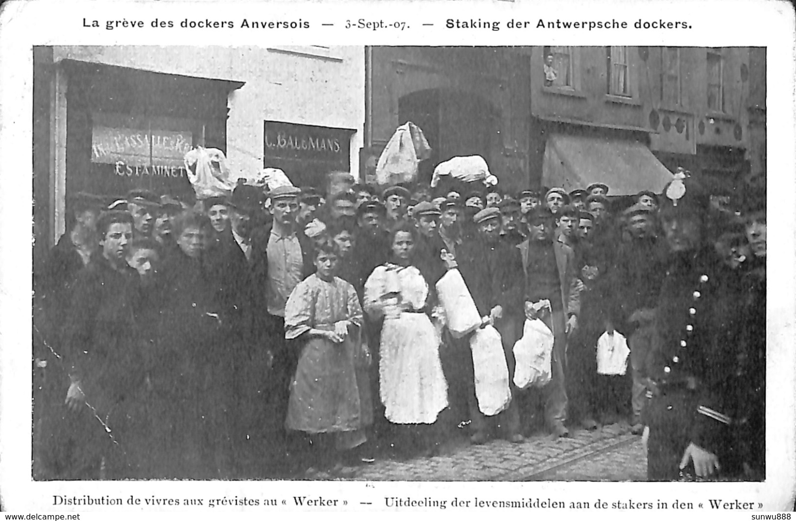 Anvers - Staking Der Antwerpsche Dockers (top Animatie 1907- Achterkant Théatre Pathé, Avenue De Keyser) - Antwerpen