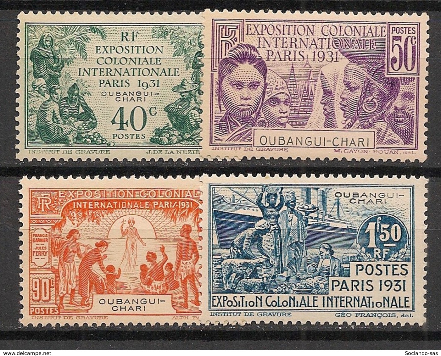 Oubangui - 1931 - N°Yv. 84 à 87 - Exposition Coloniale - Série Complète - Neuf Luxe ** / MNH / Postfrisch - Nuevos