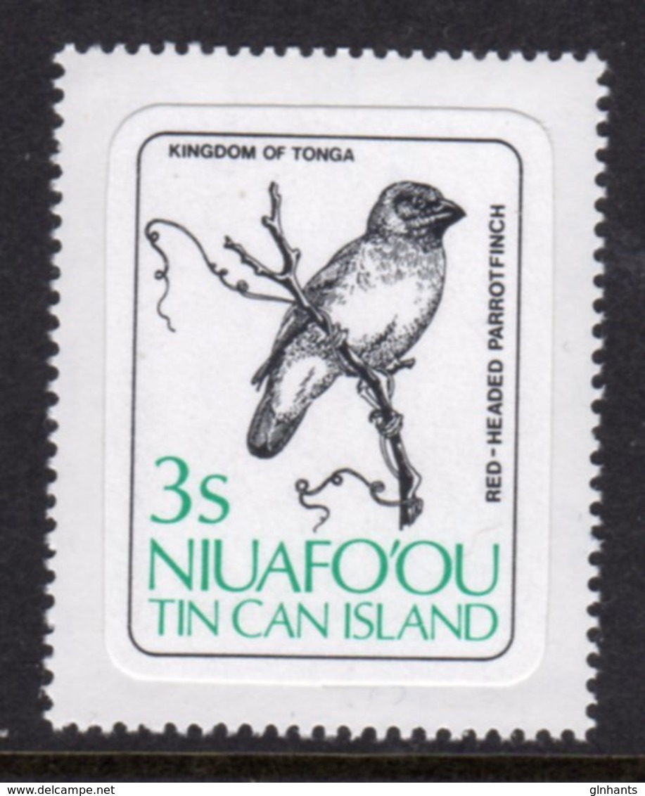 TONGA NIUAFO'OU - 1983 3S RED-HEADED PARROT FINCH BIRD STAMP SELF-ADHESIVE ON BACKING PAPER FINE MNH ** SG 29 - Tonga (1970-...)