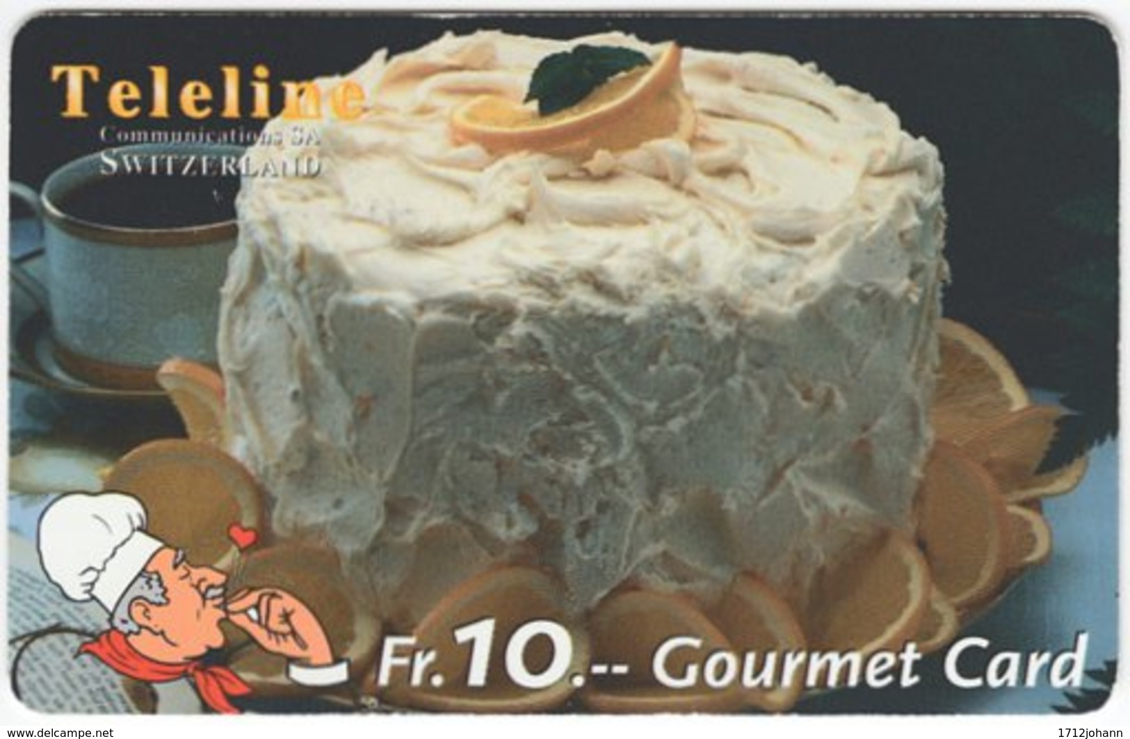 SWITZERLAND C-808 Prepaid Teleline - Food, Sweet, Cake - Used - Suiza