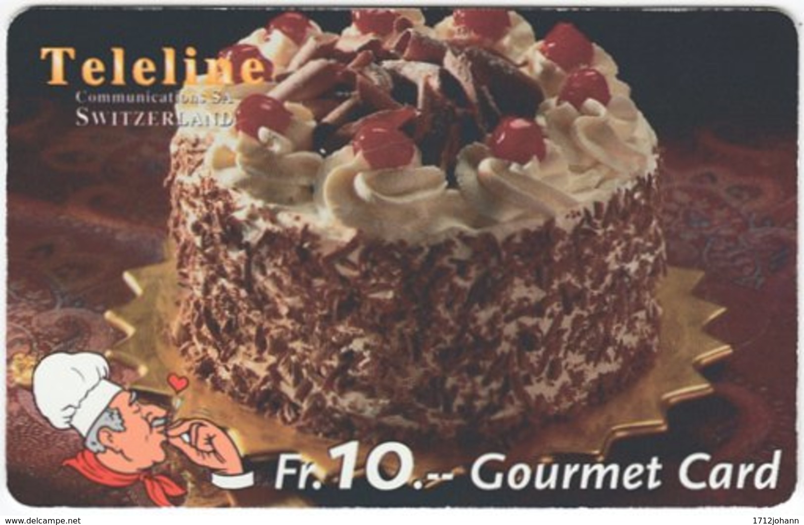 SWITZERLAND C-812 Prepaid Teleline - Food, Sweet, Cake - Used - Suiza