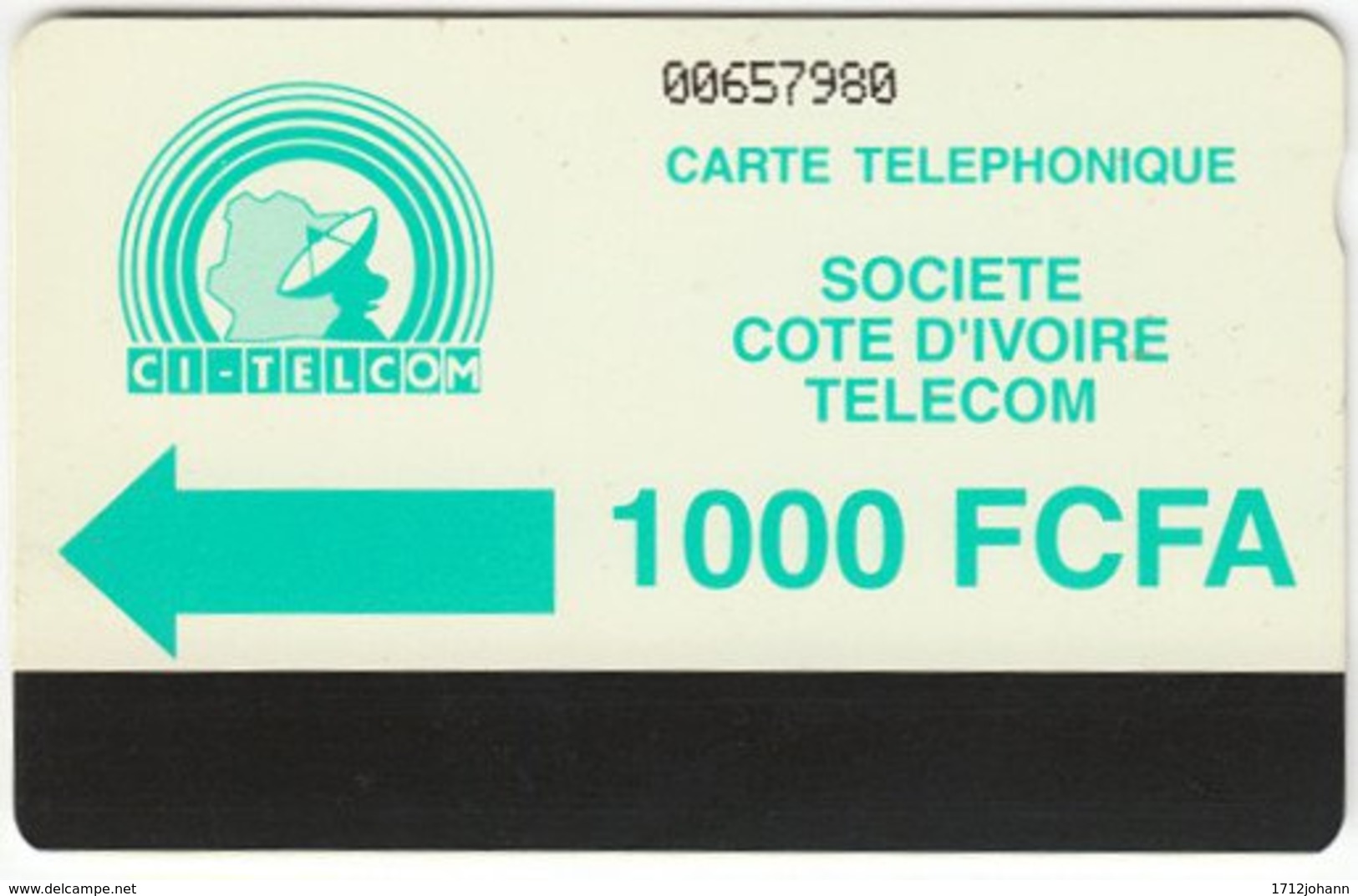 IVORY COAST A-007 Magnetic Telecom - Used - Costa D'Avorio
