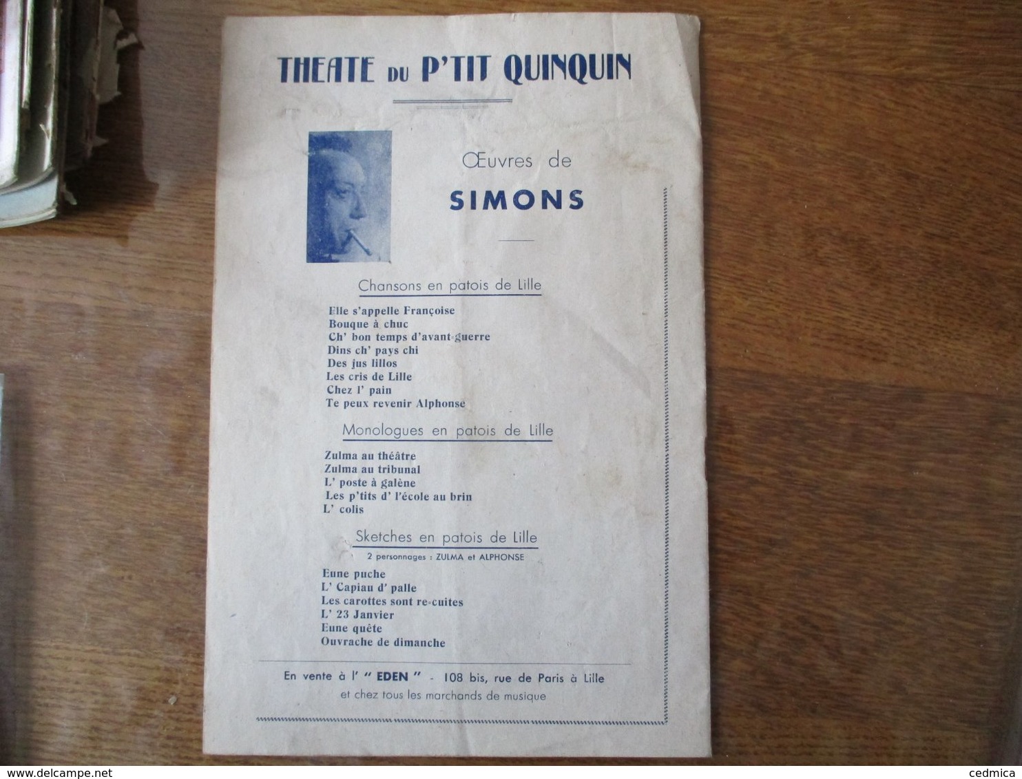 LES SKETCHES DE SIMONS CREES PAR LINE DARIEL ET SIMONS A RADIO-LILLE ET ILLUSTRES PAR L'AUTEUR, EN PATOIS DE LILLE - Picardie - Nord-Pas-de-Calais