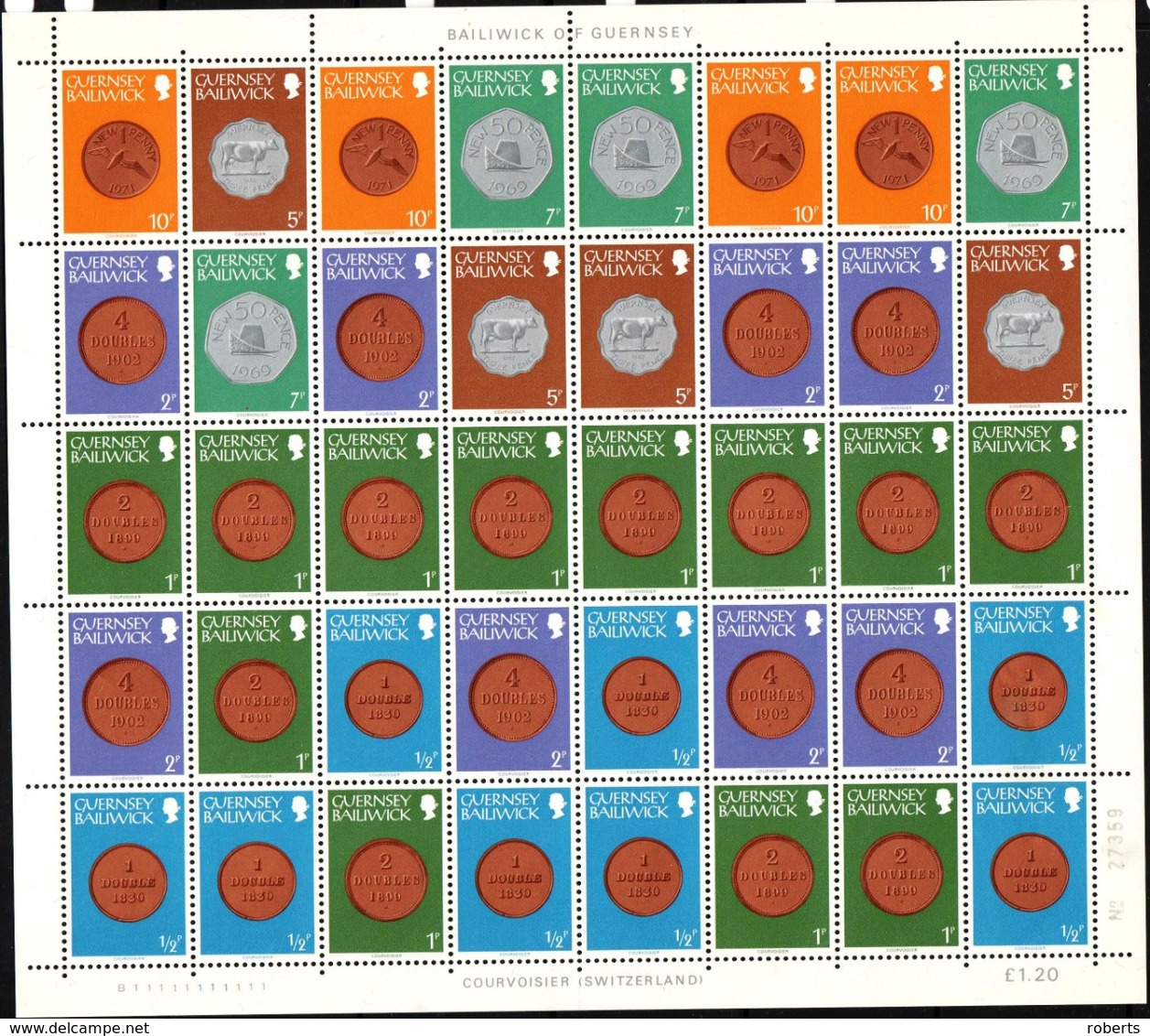 Guernsey 1979,  Full Sheet, Mint** (10h) - Collections (without Album)