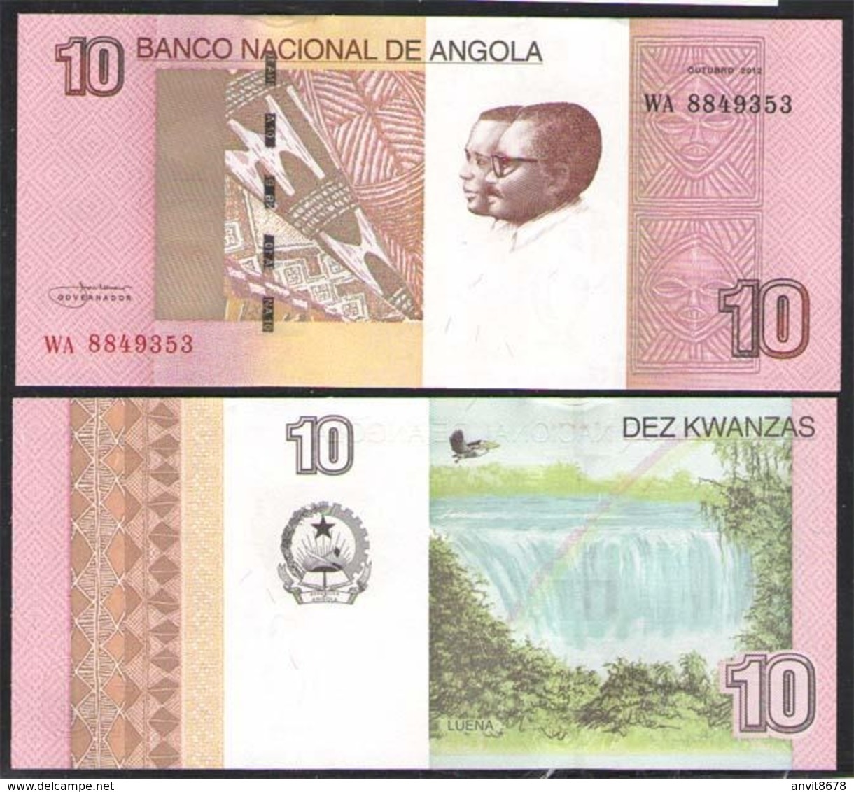 ANGOLA   10     2012 UNC - Angola