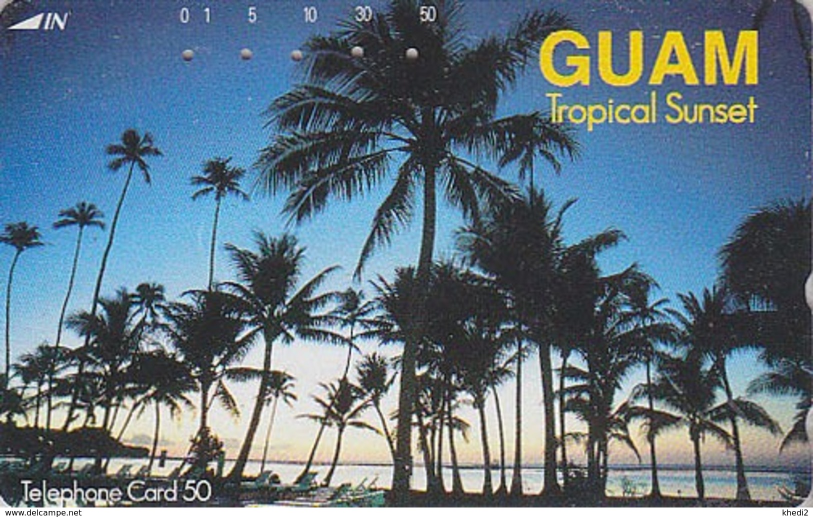 Télécarte Japon / 110-016 - Site GUAM USA - Plage & Palmier - Tropical Sunset Japan Phonecard - 71 - Paysages