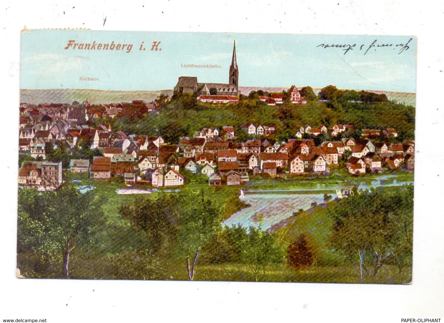 3558 FRANKENBERG, Ortsansicht, 1909 - Frankenberg (Eder)