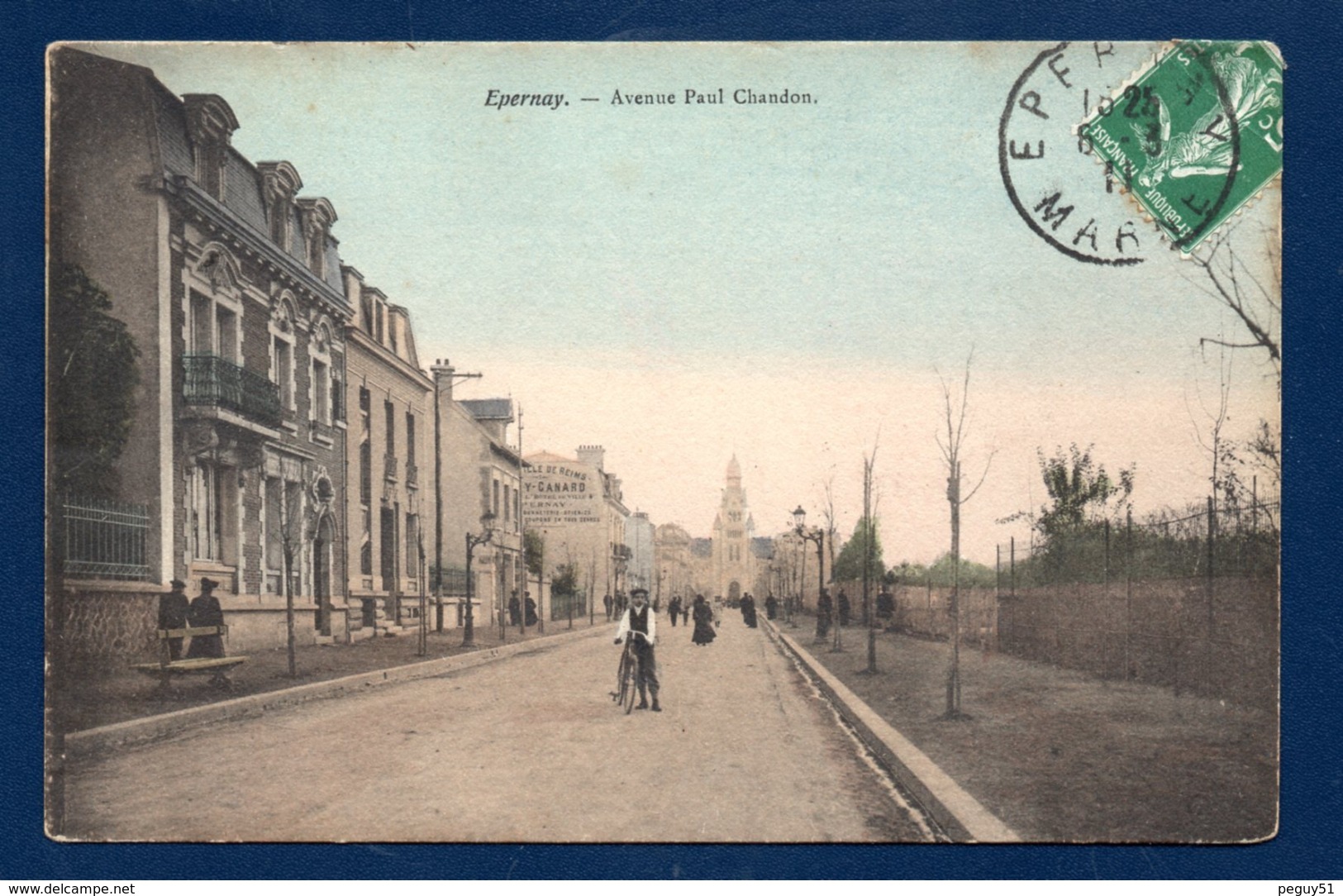 51. Epernay. Avenue Paul Chandon. Magasin A La Ville De Reims. Eglise St.Pierre Et St.Paul.1911 - Epernay