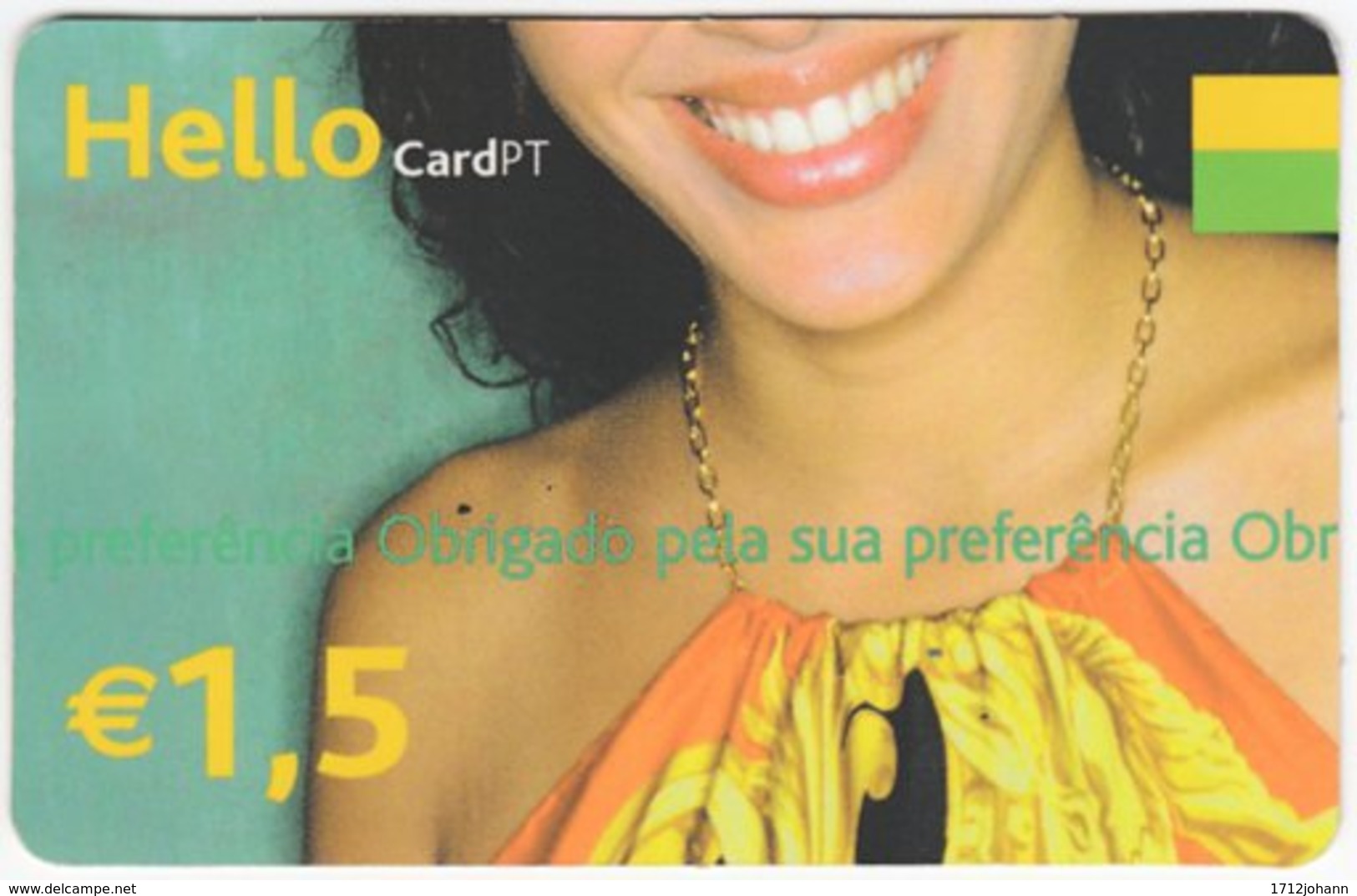 PORTUGAL B-116 Prepaid Hello - People, Woman - Used - Portugal
