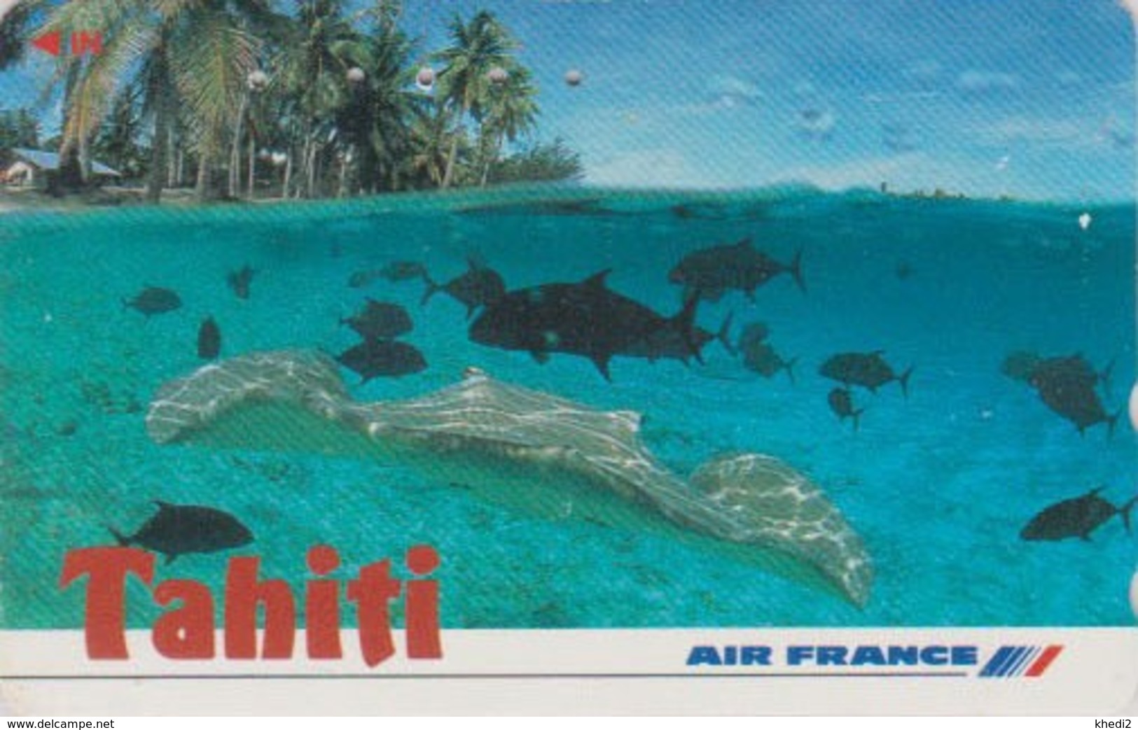 RARE TC Japon / 110-011 - AIR FRANCE TAHITI / PF POLYNESIE French Polynesia - POISSON FISH Japan AIRLINES Phonecard - 37 - Vliegtuigen