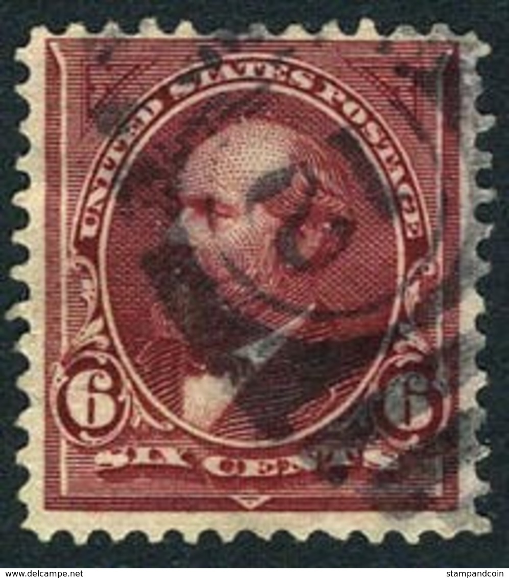 US #282a  Purple Lake  Used 6c Garfield  Issue Of 1899 - Used Stamps