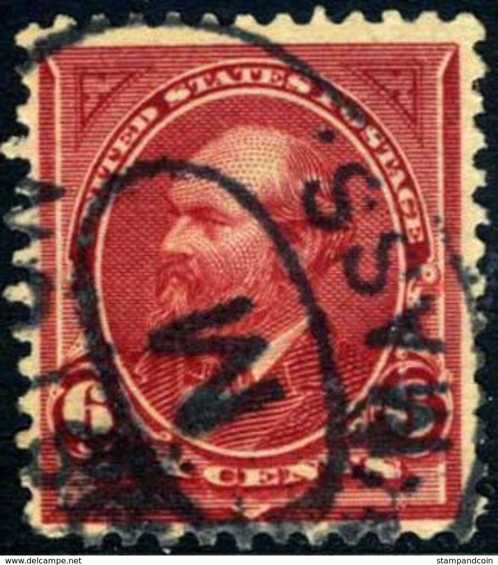 US #282 Lake  Used 6c Garfield  Issue Of 1898 - Used Stamps